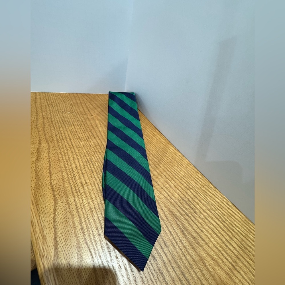 Jos A Banks Striped Green and Blue neck Tie executive collection
